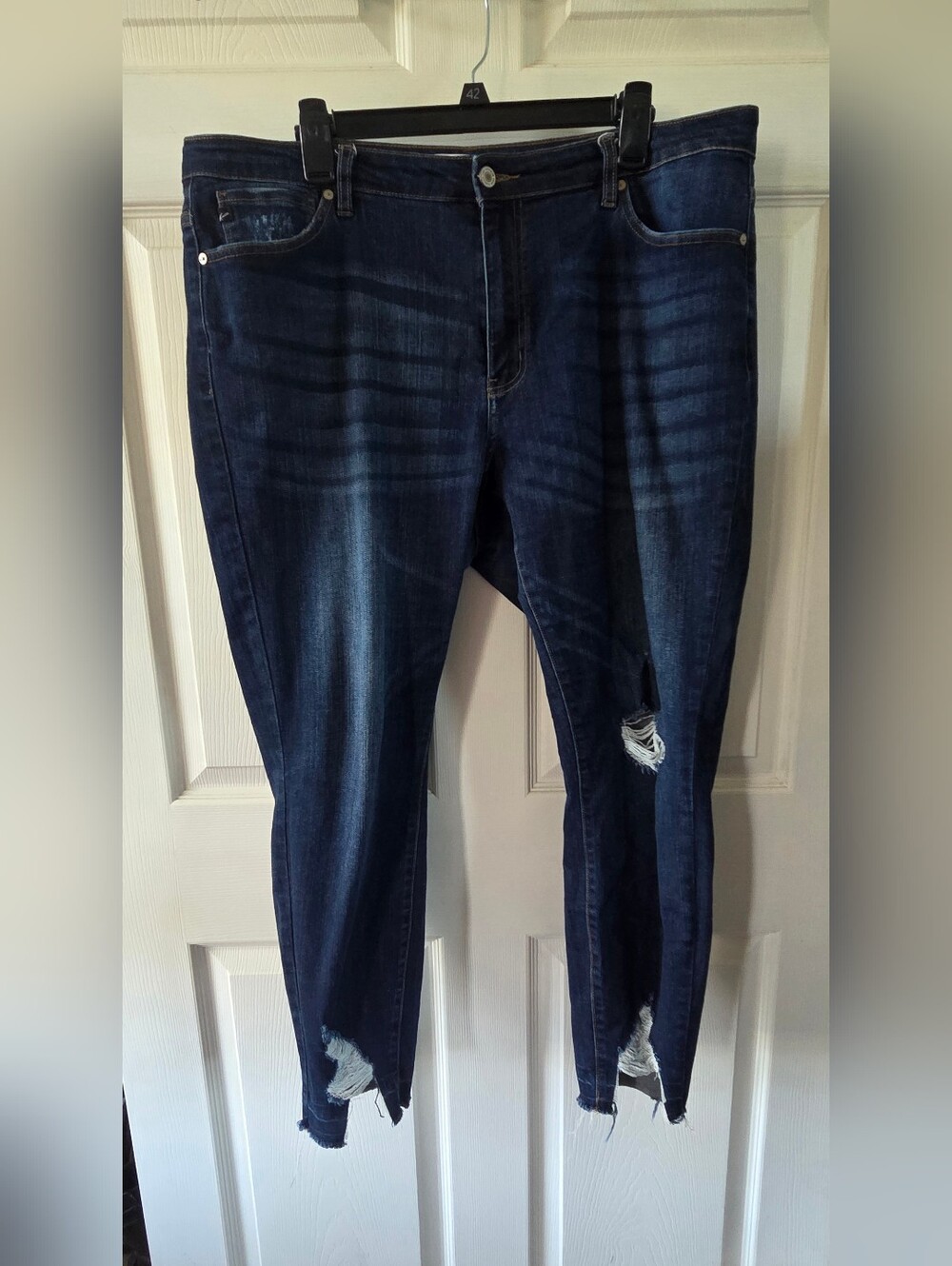 KanCan Dark Indigo Distressed Skinny Jeans